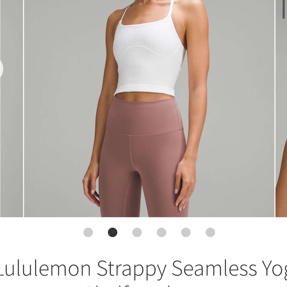 Lululemon strappy seamless yoga shelf tank top